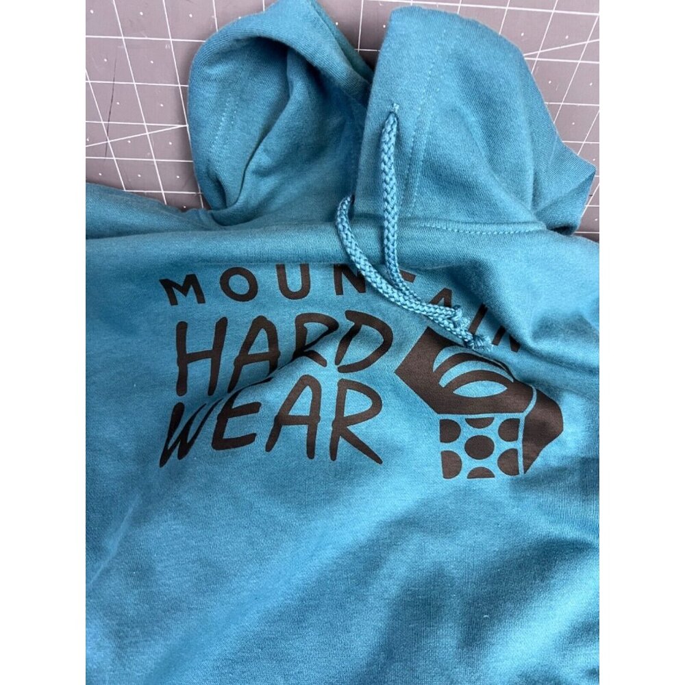 Mountain Hardwear Men's MHW Logo Hoodie Sz. M Blue Cotton Blend New NWT - Picture 4 of 7